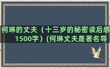 何琳的丈夫（十三岁的秘密读后感1500字）(何琳丈夫是著名导演)