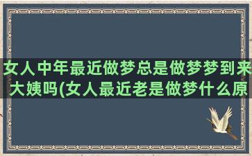 女人中年最近做梦总是做梦梦到来大姨吗(女人最近老是做梦什么原因)