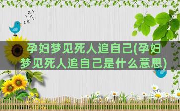 孕妇梦见死人追自己(孕妇梦见死人追自己是什么意思)