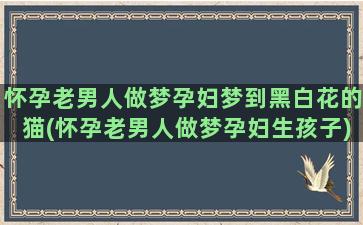 怀孕老男人做梦孕妇梦到黑白花的猫(怀孕老男人做梦孕妇生孩子)