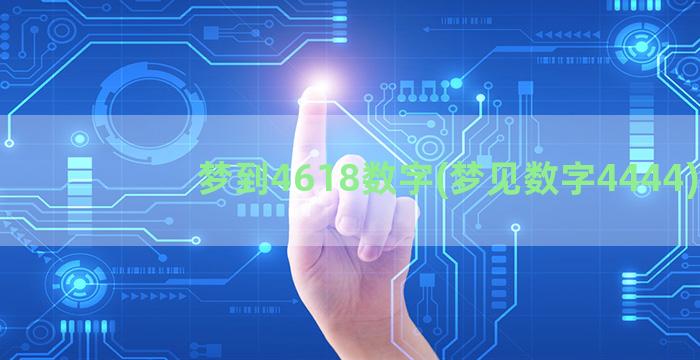 梦到4618数字(梦见数字4444)