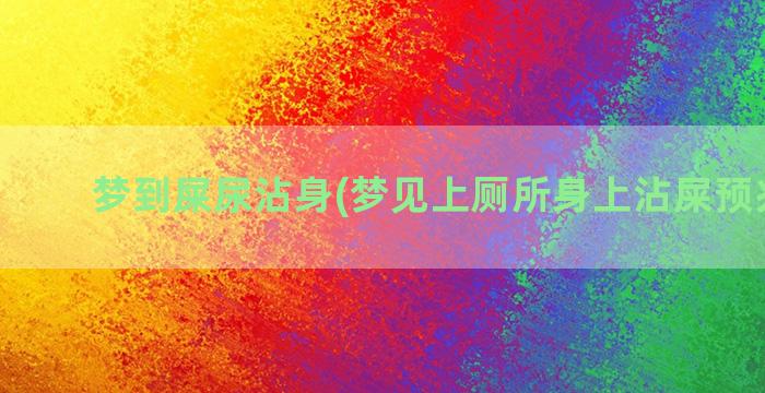 梦到屎尿沾身(梦见上厕所身上沾屎预兆什么)