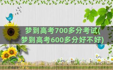 梦到高考700多分考试(梦到高考600多分好不好)