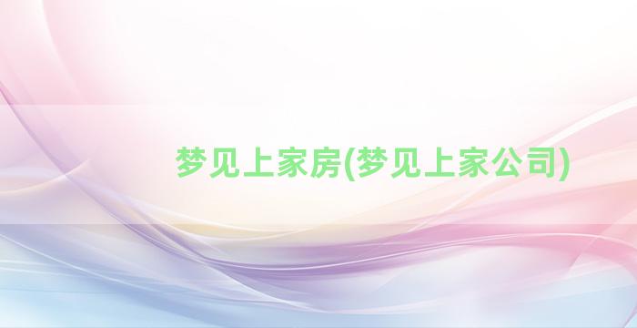 梦见上家房(梦见上家公司)