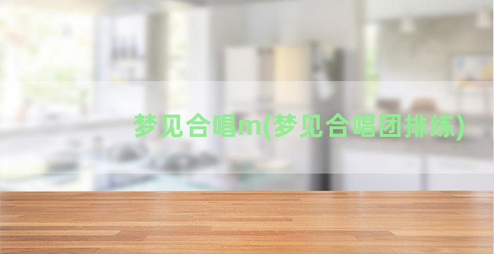 梦见合唱m(梦见合唱团排练)