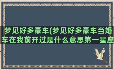 梦见好多豪车(梦见好多豪车当婚车在我前开过是什么意思第一星座)