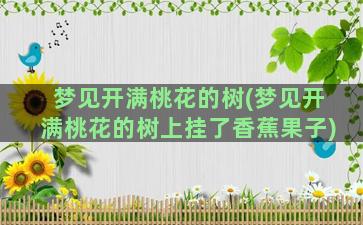 梦见开满桃花的树(梦见开满桃花的树上挂了香蕉果子)