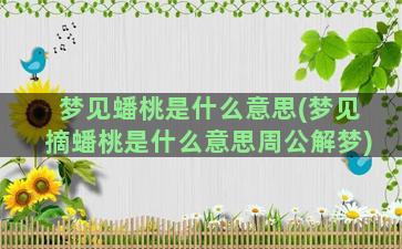 梦见蟠桃是什么意思(梦见摘蟠桃是什么意思周公解梦)